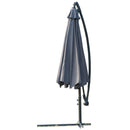 Patio Umbrellas, 10' Deluxe Cantilever Patio Umbrella - Grey - Seasonal Overstock