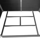 Storage Sheds, 6' x 4' Grey PVC Outdoor Garden Storage Shed with Aluminum Frame - Seasonal Overstock