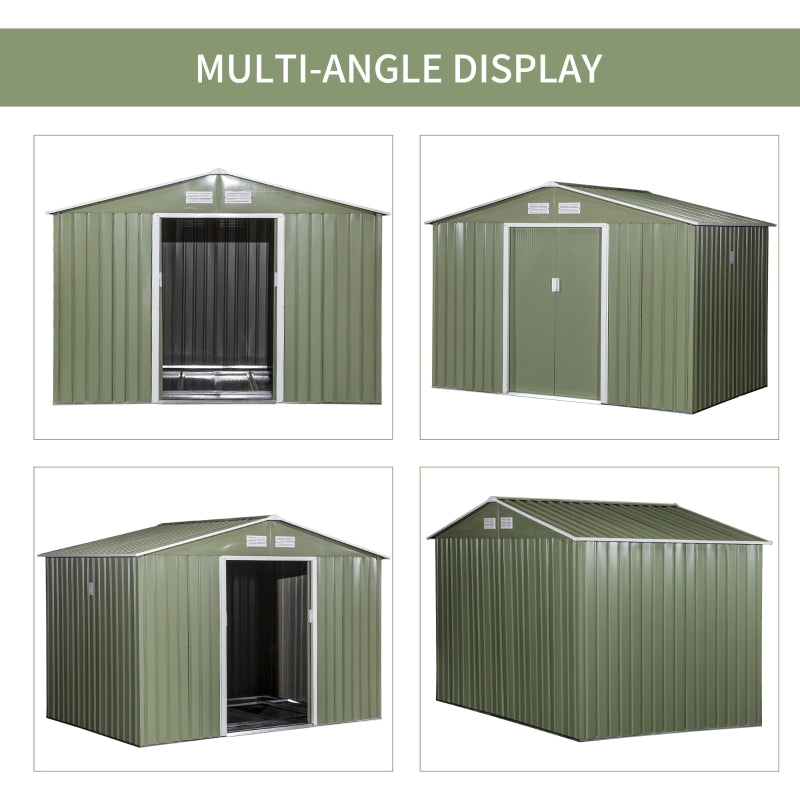 9' x 6.4' Outdoor Storage Shed - Light Green - Seasonal Overstock