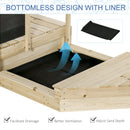 Outdoor Play Structures, Boat Shaped Kids Sandbox with Canopy 71" x 36" - Seasonal Overstock