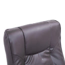 Kenton Faux Leather Chair and Ottoman - Brown - Seasonal Overstock