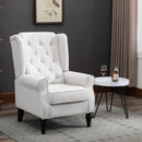 Chairs, Harland Button Tufted Wing Back Armchair - Cream White - Seasonal Overstock
