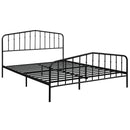 Hugo Black Queen Size Vintage Metal Spindle Platform Bed - Seasonal Overstock