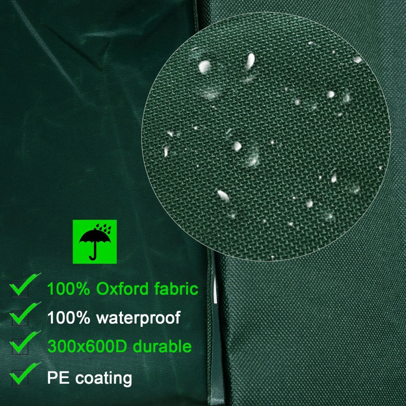 Large Waterproof Outdoor Furniture UV Protective Cover 96.5" x 65.7" x 26.4" - Dark Green - Seasonal Overstock