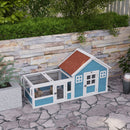 Rabbit Hutches, Pleasant Patch Portable Rabbit Hutch 64" x 23" x 30" - Blue - Seasonal Overstock