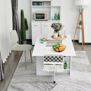 Dining Tables, Simple White Drop-Leaf Table Seats 6 - Seasonal Overstock