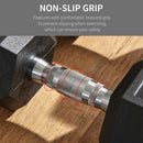 Set of Two 30lb Rubberized Hexagon Dumbbell Weights (60 lbs Total) - Seasonal Overstock