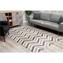 Veda Grey Chevron Area Rug by Vegas Contemporary - Seasonal Overstock