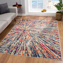 Zocha Modern Multi Colour Area Rug by Mercury Splash - Seasonal Overstock