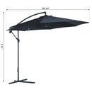 Patio Umbrellas, 10' Deluxe Cantilever Patio Umbrella - Black - Seasonal Overstock