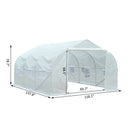Greenhouses, 11.5 x 10ft Soft-Cover Greenhouse in White - Seasonal Overstock