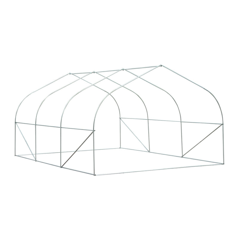 15 x 10ft Soft Cover Walk-In Greenhouse - White - Seasonal Overstock