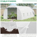 20' x 10' x 7' Soft Cover Dome Top Greenhouse - White - Seasonal Overstock