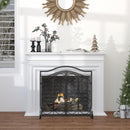 Fireplace Screens, Arched 2-Door Spark Guard Fireplace Screen 35" Wide - Seasonal Overstock