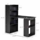 Caroline Computer Desk Bookshelf Combo - Black - Seasonal Overstock