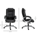 Dargan Black High Back Adjustable Faux Leather Executive Chair - Seasonal Overstock