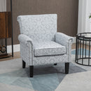 Eirian Nail Head Light Grey Upholstered Accent Arm Chair - Seasonal Overstock