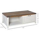 Elianna White Farmhouse Coffee Table - Seasonal Overstock