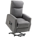 Recliner Chair, Emory Dark Grey Power Reclining Lift Chair with Vibration Massage & Remote - Seasonal Overstock