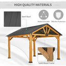 Harrison 13' x 11' Steel Roof Wood Frame Gazebo - Seasonal Overstock