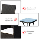 Patio Furniture, Okana 3pc Rattan Patio Chairs & Table Set - Black - Seasonal Overstock
