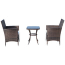 Patio Furniture, Okana 3pc Rattan Patio Chairs & Table Set - Coffee Brown - Seasonal Overstock
