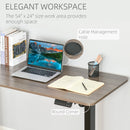 Rohan Adjustable Height Standing Desk in Teak and Black - Seasonal Overstock