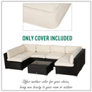 Wellington Shores 7pc Patio Sectional Replacement Cushion Covers - Beige - Seasonal Overstock