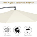 Patio Umbrellas, 10' Deluxe Cantilever Patio Umbrella - Beige - Seasonal Overstock