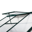 Greenhouses, 6.3' x 4.1' Lean-To Walk-In Greenhouse with Aluminum Frame, Polycarbonate Panels, Sliding Door - Green - Seasonal Overstock