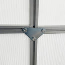 6' x 8' Walk-In Greenhouse with Aluminum Frame and Polycarbonate Panels, Sliding Door - Silver