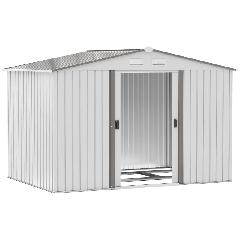 9' x 6.4' Outdoor Storage Shed - Silver Grey - Seasonal Overstock