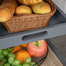 Adina 4-Tier Rolling Kitchen Island & Serving Cart - Grey - Seasonal Overstock