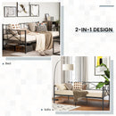 Day Beds, Alexis Twin Size Metal Day Bed - Black - Seasonal Overstock