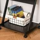 Brady 24" Black Rolling Desk with Keyboard Tray - Seasonal Overstock