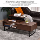 Coffee Tables, Cody Dual Lift Top Modern Coffee Table with Hidden Storage - Brown - Seasonal Overstock