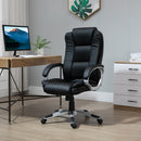 Dargan Black High Back Adjustable Faux Leather Executive Chair - Seasonal Overstock