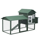 Pleasant Patch 84" Deluxe Chicken Coop - Green - Seasonal Overstock
