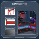 Rumo L-Shaped Black & Red Gaming Computer Desk - Seasonal Overstock