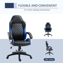 Vega Diamond Stitch Faux Leather Office Gaming Chair - Blue - Seasonal Overstock