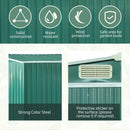 Storage Sheds, 8.5' x 6.8' x 5.8' Green Outdoor Garden Storage Shed - Seasonal Overstock