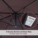 Patio Umbrellas, 10' Deluxe Cantilever Patio Umbrella - Coffee Brown - Seasonal Overstock