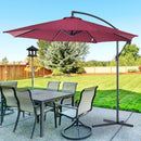 Patio Umbrellas, 10' Deluxe Cantilever Patio Umbrella - Wine Red - Seasonal Overstock