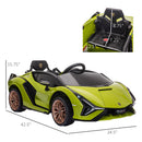 12V Kids Ride On Lamborghini SIAN with Parent Remote - Green - Seasonal Overstock