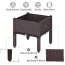 Planters, 31.5" x 15.75" Raised 2-Box Planter Flower Bed - Brown - Seasonal Overstock