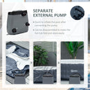 Hot Tubs, 4-6 Person Inflatable Portable Hot Tub Spa 251 Gallons - Dark Blue - Seasonal Overstock