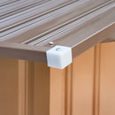 Storage Sheds, 9' x 6.4' Outdoor Garden Storage Shed with Dual Sliding Doors - Tan Brown - Seasonal Overstock