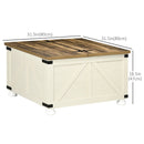 Coffee Tables, Ashton Square Farmhouse Coffee Table with Hinge Top Storage - Antique White - Seasonal Overstock