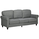Sofas, Crafton 81" Traditional Nail Head Upholstered Sofa - Grey - Seasonal Overstock