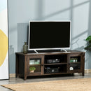 TV Stand, Dallas TV Stand Entertainment Unit for TVs up to 60" - Coffee Brown - Seasonal Overstock